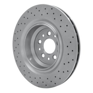 Maserati Ghibli Brake Rotor (1) - Rear - R1 Concepts - Drilled - `14-`22